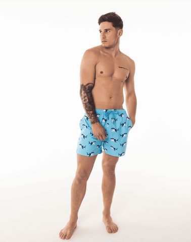 SevenC's Men's Recycled Polyester Shorts in Whale Shark Print