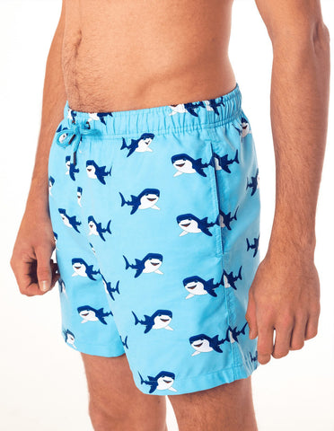  Sustainable Men's Whale Shark Print Shorts from SevenC's side view