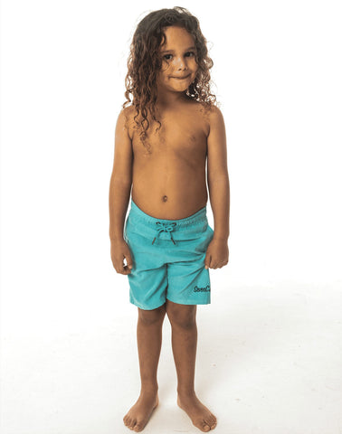 Sustainable Kids' Blue Shorts from SevenC's - Front View